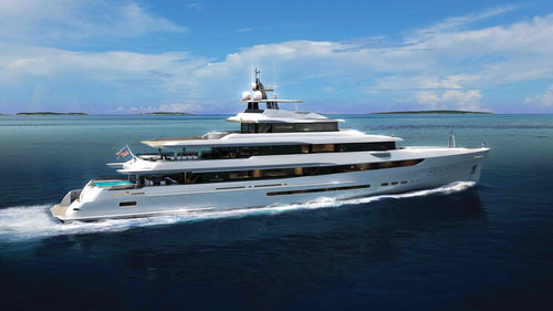 クルージングメガヨット - VESTAL 62 - Admiral yachts - 高部操舵室 / キャビン7つ / スチール製