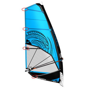 多目的用ウインドサーフィンセイル - LIFT - Naish Windsurfing - 3バテン