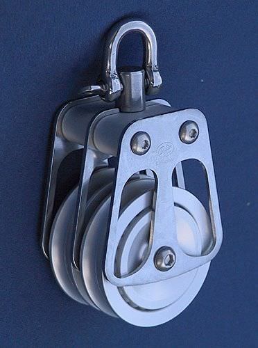 ダブル滑車 - 711309 - OH MARINE EQUIPMENT - 回り継手付き / ボールベアリング / 最大ロープ径：30 mm