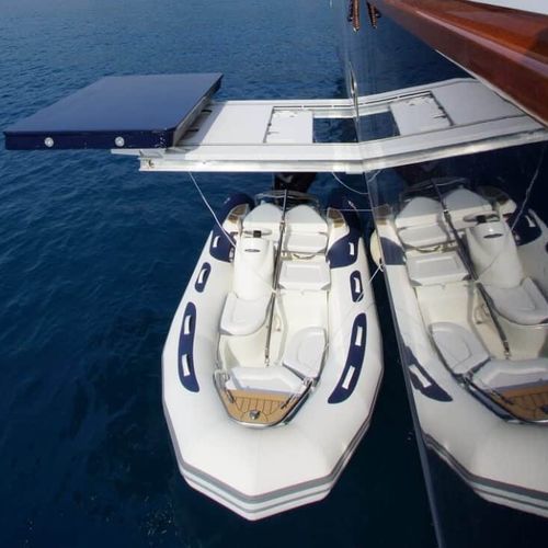 ヨット用ダビット - MP - Sanguineti Chiavari produzione articoli nautici s. - 付属品 / 手動式 / モーター式