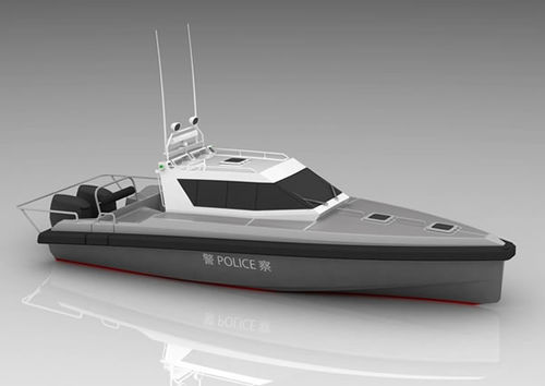 監視船業務用ボート - ALN HZ 001 - Alnmaritec - 船外機
