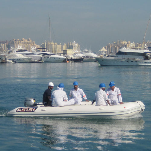 船外機インフレータブルボート - 6 M - ASIS BOATS - 折り畳み式 / オープン / 救助用