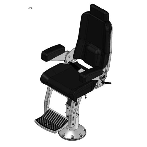 舵用シート - 500-100-V5 - STIDD SYSTEMS - ボート用 / 肘掛け付 / 調節可能