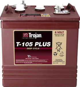 海用バッテリー - T-105 PLUS - Trojan Battery Company - 6V / 鉛 / 重放電用