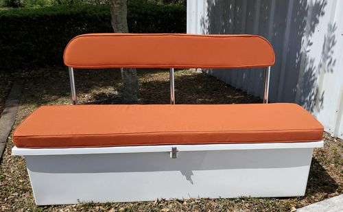 背もたれ付き収納ケース - 76 inch  - Beachcomber Fiberglass Technology - ドック / グラスファイバー