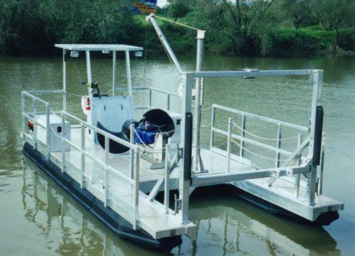 作業用平底船業務用ボート - INDUSTRIAL - Marina Dock Systems - 船外機
