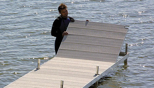 モジュール式桟橋 - Vers-A-Dock - Hewitt Boats Lifts and Docks - 係船 / マリーナ用 / 杭打ちサポート