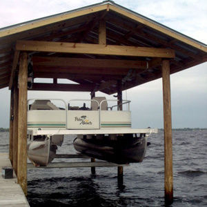 ポンツーンボート用リフト - Cradle Kit  - Lunmar Boat Lifts - 浮き / シェルター付