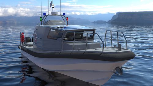 監視船業務用ボート - TEN - Stem Marine - 船外機 / GRP / 複合艇
