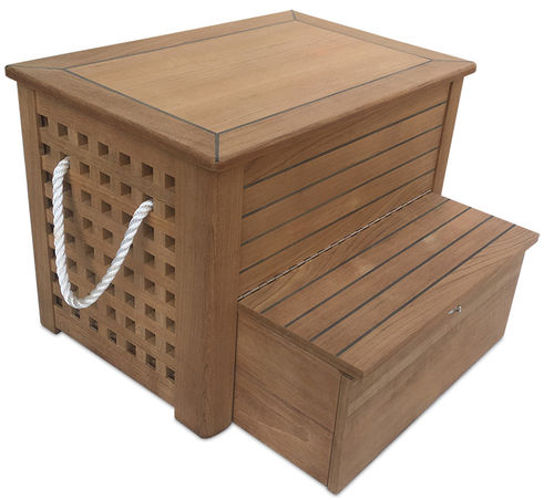 格納式ステップ付きチーク材トランク - STEP Storage Chest - Valdenassi - ボート用