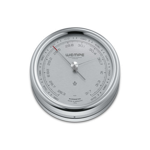 アナログバロメーター - CW250011 - Gerhard D. WEMPE KG Division Chronometerwerke - ステンレススチール製 / 白色