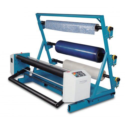 造船所用展張機 - 3-roll - Eastman Machine Company - 切断テーブル送り / 生地ロール用
