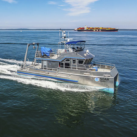 海洋調査研究船業務用ボート - 50′ - All American Marine - カタマラン / 船内機 / アルミニウム