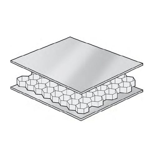 船舶の仕切り壁サンドイッチパネル - AYRLITE® 2022 - Ayres Composite Panels - ハニカム ステッチ / アルミニウム製