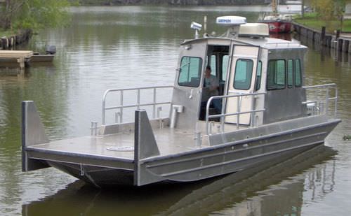 作業用平底船業務用ボート - 31’x9′ - Scully's Aluminum Boats - 船外機 / アルミニウム