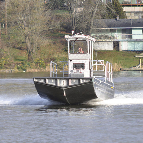 作業用平底船業務用ボート - V BARGE 26' #1 - Workskiff Inc - 船外機 / アルミニウム