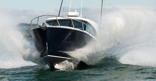 船内機エクスプレスクルーザー - CUSTOM 950 - Dickey Boats Limited - 室内フライブリッジ / ハードトップ / スポーツフィッシング