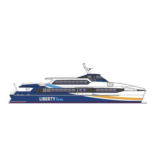 Ro-Pax フェリー旅客フェリー - Liberty Lines  - Armon Shipyards - ハイブリッド型