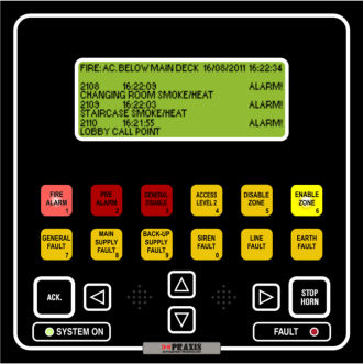 船用アラーム - Praxis Automation Technology - 火事