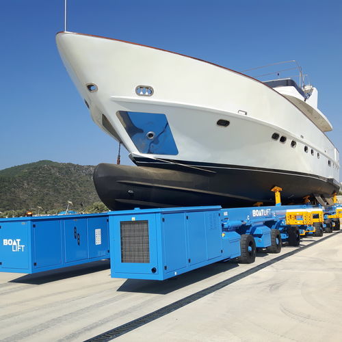 大型ハンドリングトレーラー - BL200M-90° - BOAT LIFT - ボート用 / 造船所用 / タンデム
