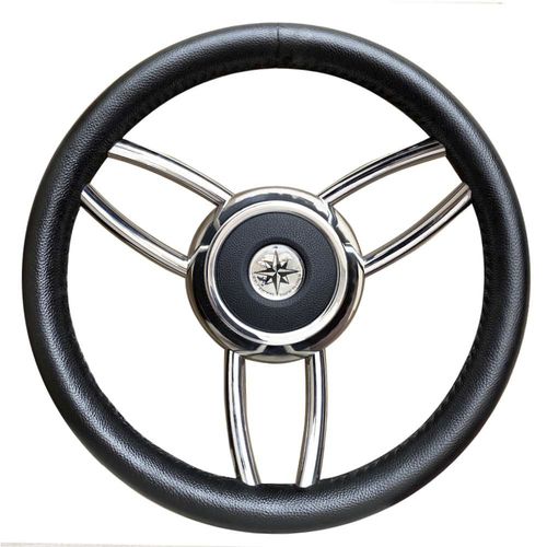 ステンレススチール製ステアリングハンドル - T26 series - SAVORETTI ARMANDO & C. s.n.c. - チーク材 / スポーク数6