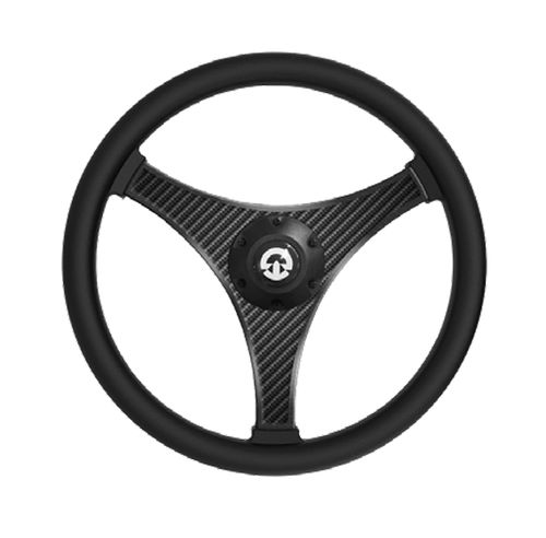皮革製ステアリングハンドル - VR04 - Riviera srl Genova - カーボン / レース / スポーク数3
