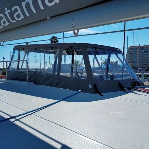 双胴船(カタマラン)用コックピットエンクロージャ - Aventura 37 - TTOP Nautic - ヨット用 / Aventura Catamarans用