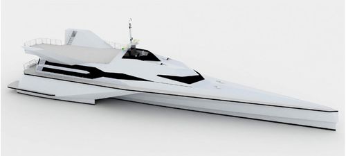 トリマランスーパーヨット - EX-3 Javelin - LOMOcean Design - クルージング / 操舵室あり / 複合素材