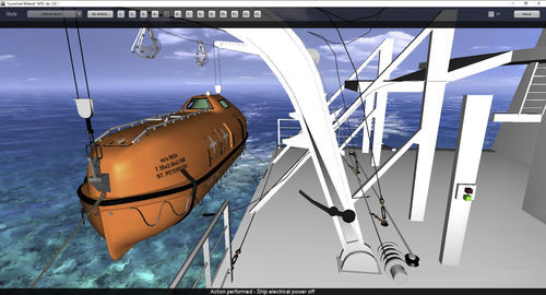 シミュレーションソフト - Davit launched Lifeboat - STORM SIM - 救命艇ダビット用 / マルチメディア用