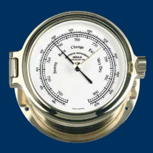 デジタルバロメーター - MS-51-12-140-ME - Mühle-Glashütte GmbH nautische Instrumente und Feinmechanik - 真ちゅう製 / 白色