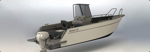 船外機センターコンソールボ－ト - Aurora 5.0 - aurora (dalian) yachts co ltd - センターコンソール / アルミニウム / 日光浴