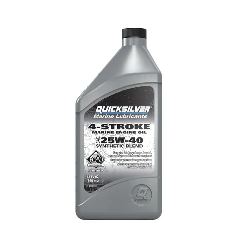 合成素材オイル - 25W-40 - Quicksilver - エンジン用 / アウトボード式モーターボート用