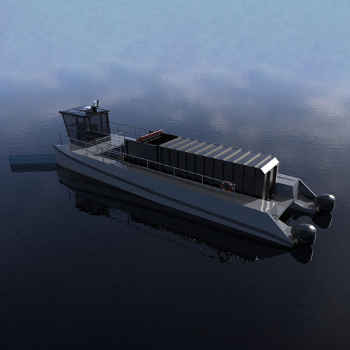 コンベヤー専用船 - 3000 - 2000 OCEAN CLEANER - ARESA SHIPYARD - 炭化水素回収用 / カタマラン / アルミニウム