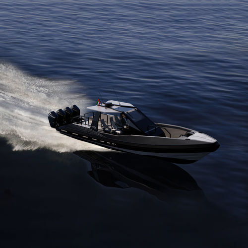 船外機エクスプレスクルーザー - 1200 BLACK BULLET - ARESA SHIPYARD - 四発機 / ステップ式船底 / オープン