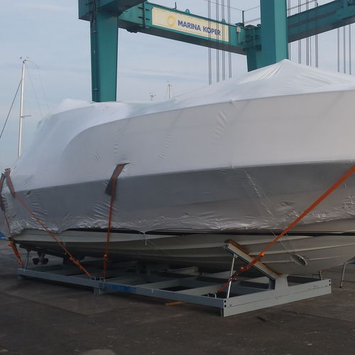 モーターボート船台 - SET EXPO Ton. 15 - Naval Tecno Sud - 調節可能 / 可動 / 重輸送用