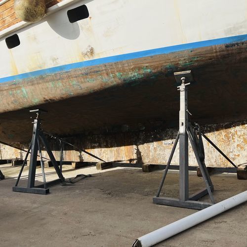 モーターボート船台 - CIF Ton.20 o Ton.30 o Ton.50 h. 20/32 - Naval Tecno Sud - セールボート用 / 固定型傾斜スタンド