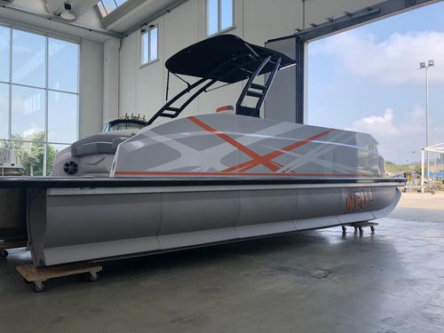 船外機ポンツーンボート - Starlounger 7.5 - Swiss-Boats AG - 電動式 / ツインエンジン / オープン