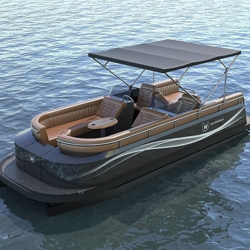 船外機ポンツーンボート - Aqua Fun 22 - Waterbus S.C. - オープン / サイドコンソール / 釣り用