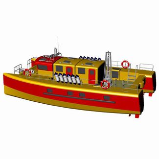 作業船業務用ボート - ST-12000 - Uniworkboats SIA - カタマラン / 船内機