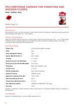 POLYURETHANE VARNISH FOR FURNITURE AND WOODEN FLOORS M18-1