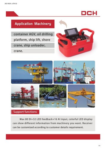 DCH Radio Remote Control for Port and Marine Application