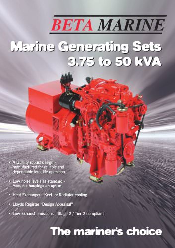 Marine Generating Sets 3.75 to 50 kVA