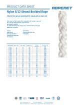 Nylon 8/12 Strand Braided Rope - 1