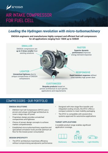 AIR INTAKE COMPRESSOR FOR FUEL CELL