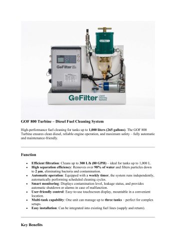 GOF 800 Turbine