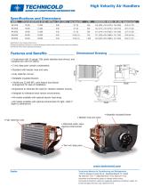 Technicold High Velocity Air Handlers Specification Sheet - 1