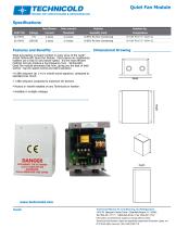 Technicold Quiet Fan Module Specification Sheet - 1