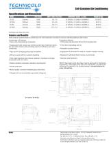 Technicold Self Contained Air Conditioning Specification Sheet - 1