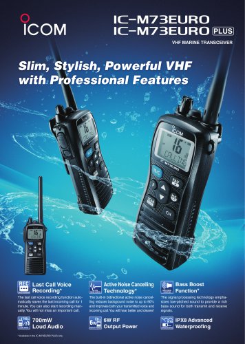 ICOM IC-M94DE - VHF marine portable avec AIS, ASN, GPS, recharge USB