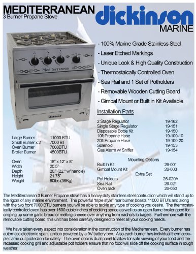 Mediterranean Three Burner Propane Stove